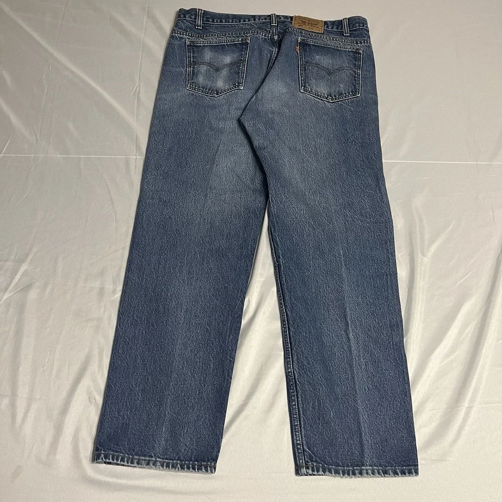 Vintage Levis 505 Orange Tab Jeans Mens 38x30 Blue Denim Classic Straight Leg